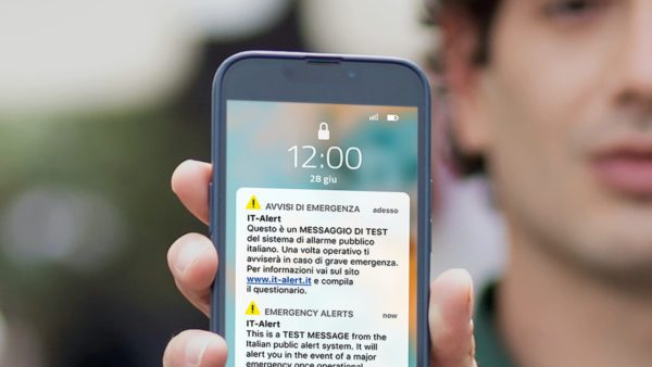 Inizia la fase di test del sistema pubblico di allarme: avviso audio in arrivo sugli smartphone.