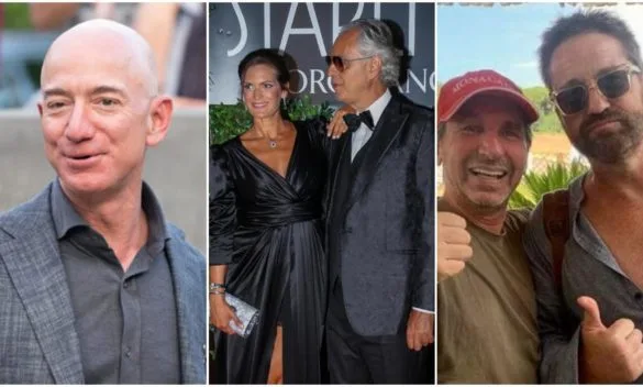 Jeff Bezos, Butler e Sharon Stone alla serata-evento di Andrea Bocelli. 800 invitati