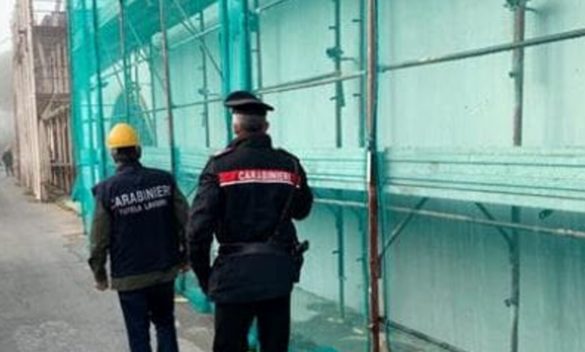 Cantiere edile: sospensione attività e multa da 8mila euro per mancanza piano di sicurezza