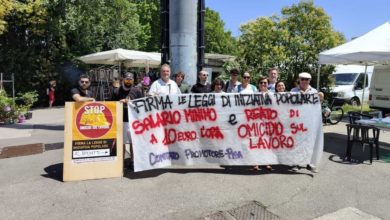 Iniziate le firme a Pisa per leggi contro omicidio sul lavoro e salario minimo