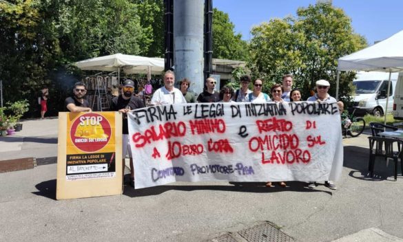 Iniziate le firme a Pisa per leggi contro omicidio sul lavoro e salario minimo