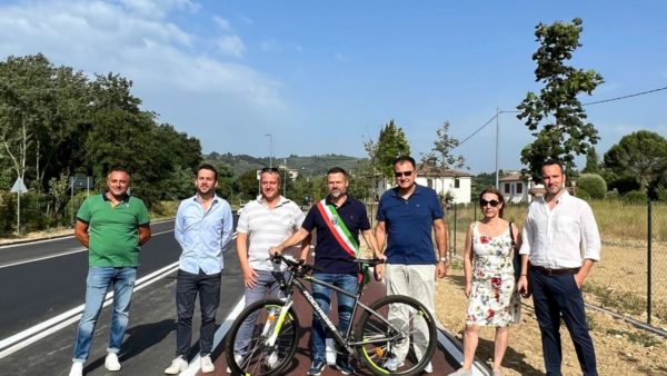 Inaugurato il nuovo tratto di pista ciclabile ad Antella