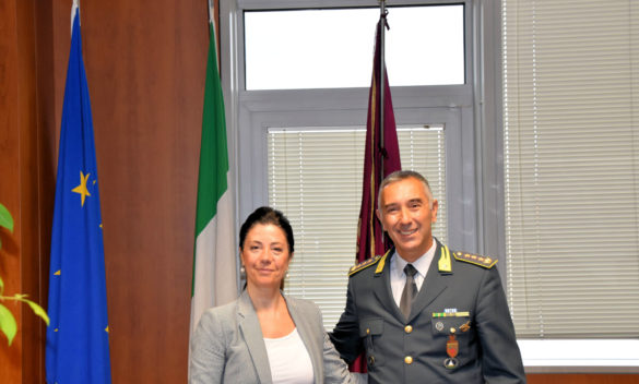 Saluto del questore di Arezzo al nuovo comandante della Finanza