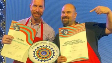 Chef Shady Hasbun si piazza terzo ai mondiali di cous cous ad Arezzo.