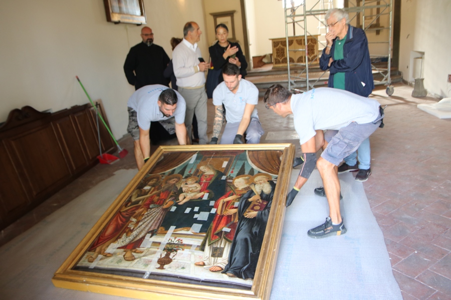 Chiesanuova, restauro pala d'altare di San Donato - Il Gazzettino del Chianti