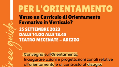 Convegno su scuola e orientamento ad Arezzo.