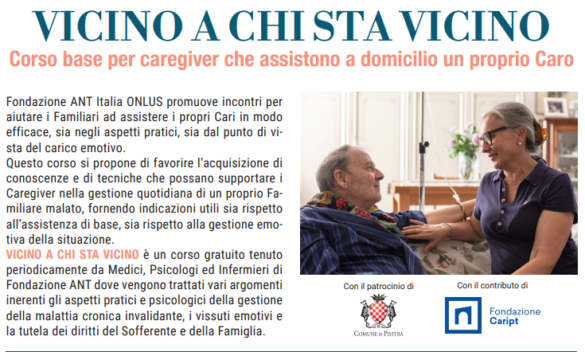 Corso "Caregiver, vicino a chi sta vicino" torna a Pistoia.