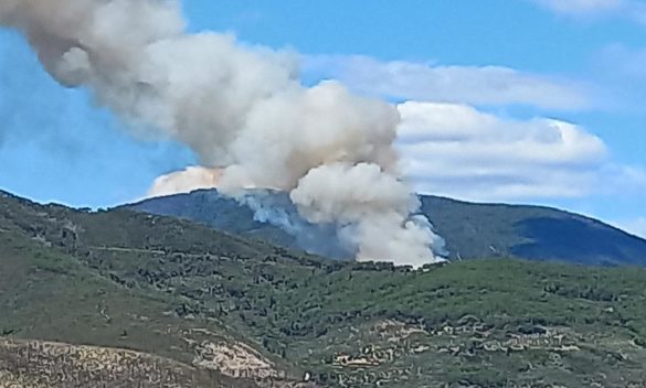 Evacuata casa a causa del vasto incendio sul Monte Serra.