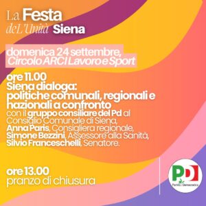 La festa de L'Unità a Siena dal 22 al 24 settembre - Il Cittadino Online