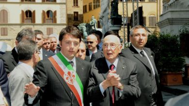 Napolitano e Firenze celebrano i 150 anni de La Nazione, Garibaldi e l'inno di Mameli.