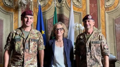 Nuovo comandante del 186º Reggimento Folgore di Siena, il Colonnello Corradi.