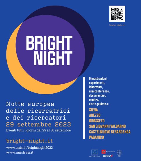 Programma dell'Università di Siena per Bright-Night 2023.