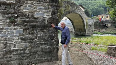 Riavvio del restauro del ponte sulla Sieve a Vicchio.