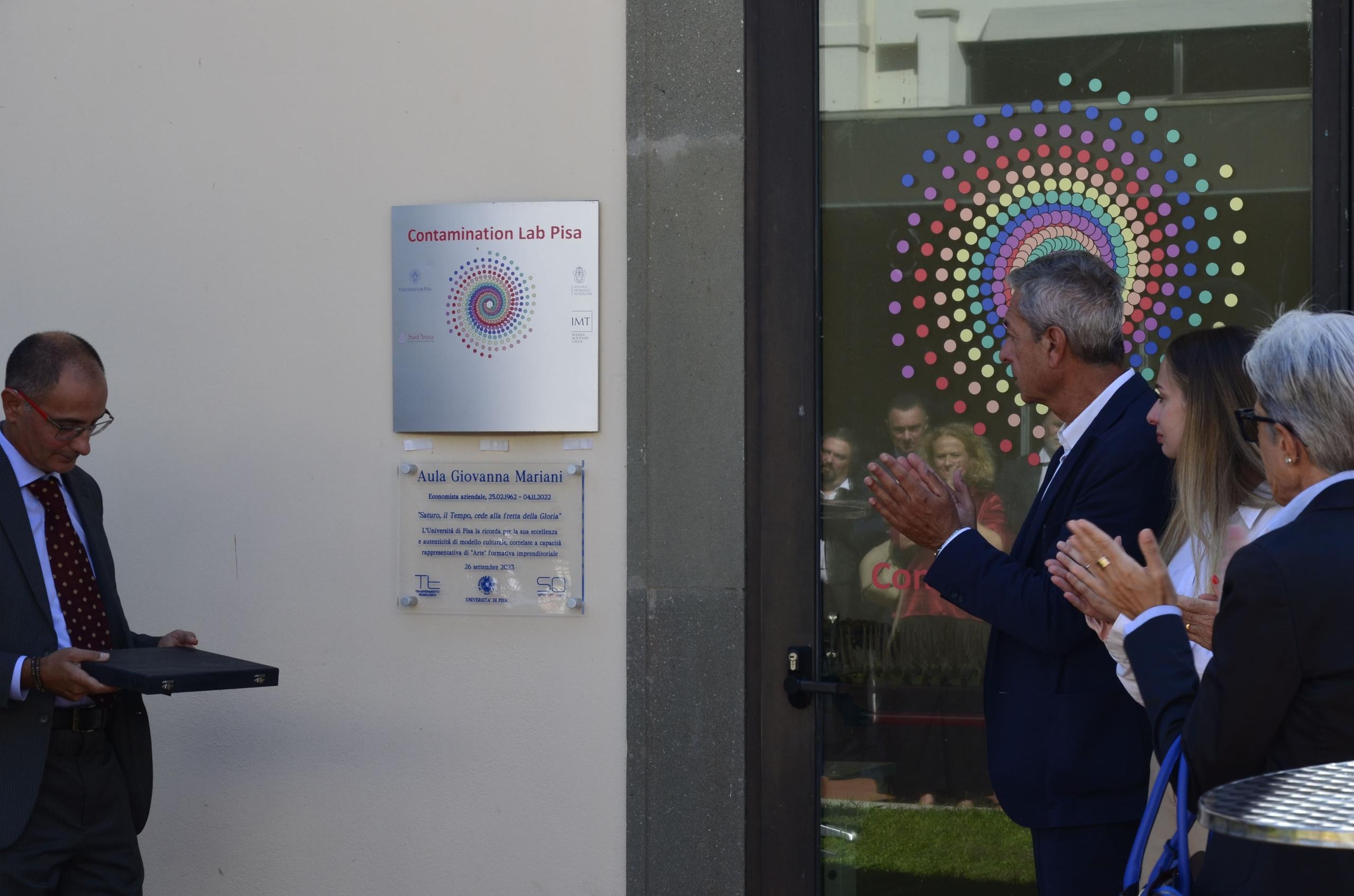 Università di Pisa dedicates CLab headquarters to Prof. Giovanna Mariani.