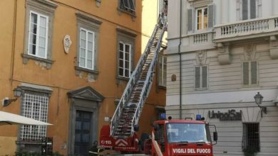 vigili del fuoco centro storico lucca