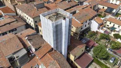 Ripartiti lavori restauro campanile simbolo Castelfranco di Sotto, a sospensione causa pandemia.