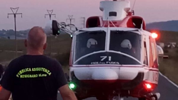 Motociclista ferito in incidente stradale a Orciano Pisano.