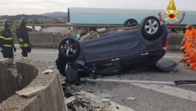 51enne ferito a Livorno in un ribaltamento auto sulla Fi-Pi-Li.