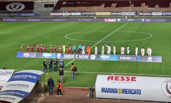 Arezzo-Gubbio termina in parità nel match di Serie C.