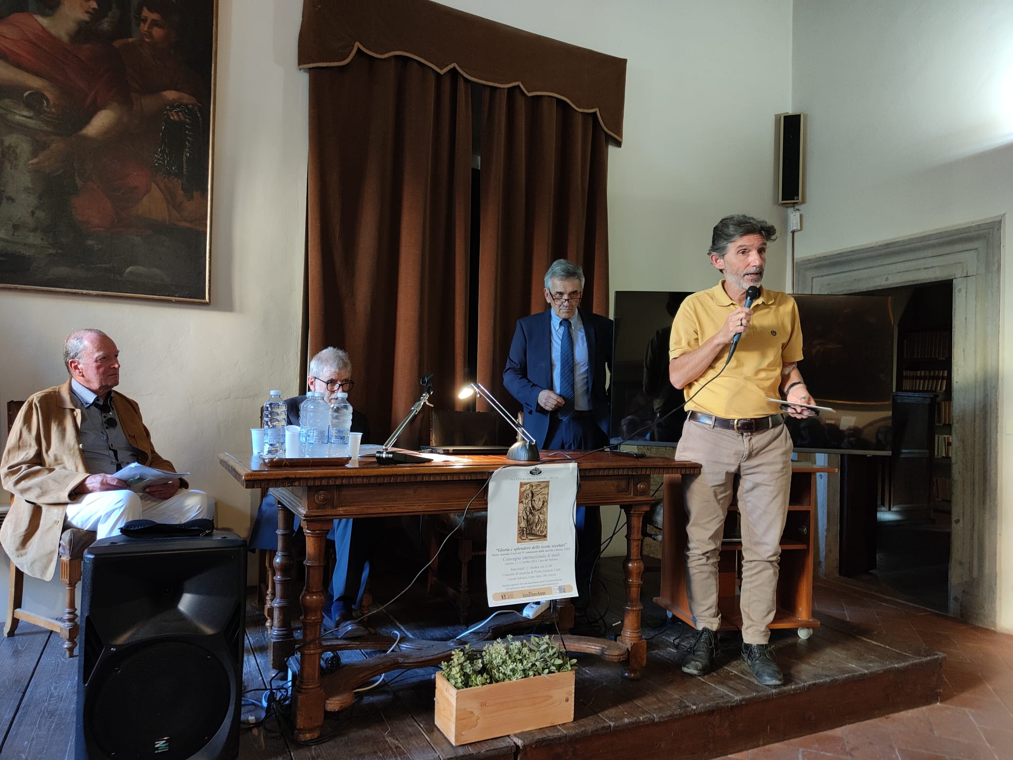 Atto finale del convengo musicologico 2023 su P.A. Cesti alla Accademia Petrarca, Arezzo.