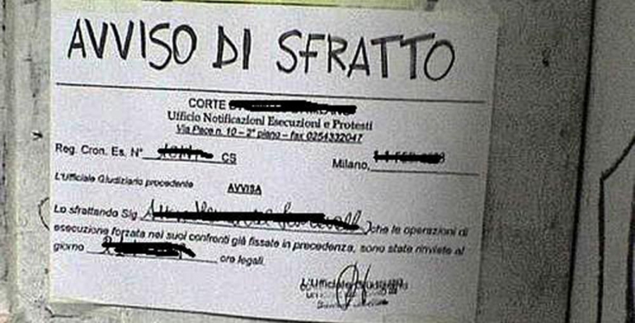 Aumento drammatico degli sfratti a Pistoia durante l'emergenza casa