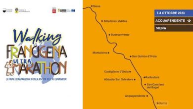 Camminata ultra maratona sulla Via Francigena da Acquapendente a Siena.