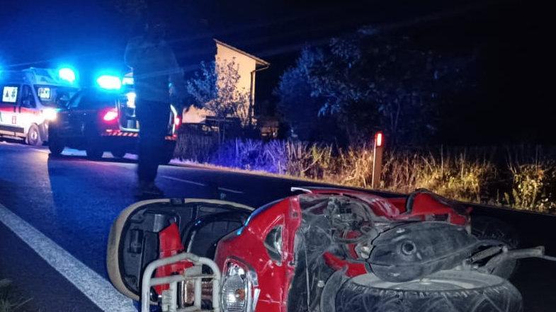 Centauro dopo incidente auto-moto all’Infernaccio trasferito a Siena.