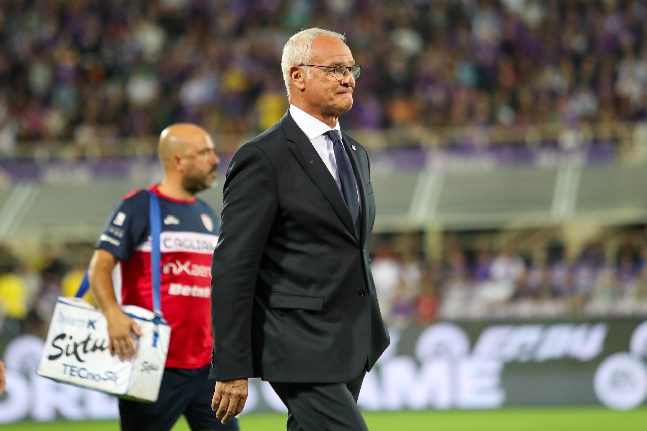 Claudio Ranieri acclamato al suo ritorno alla Fiorentina