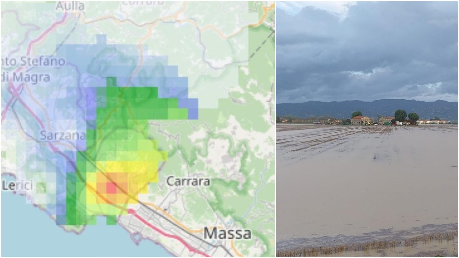 Colpiti la Val di Magra e Carrara da violento nubifragio tra Toscana e Liguria