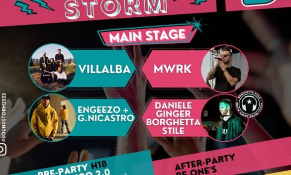 Concerto di Sound Storm ad Arezzo con artisti come Villalba, MWRK, Engeezo+G.Nicastro e Daniele Ginger di Borghetta Stile.