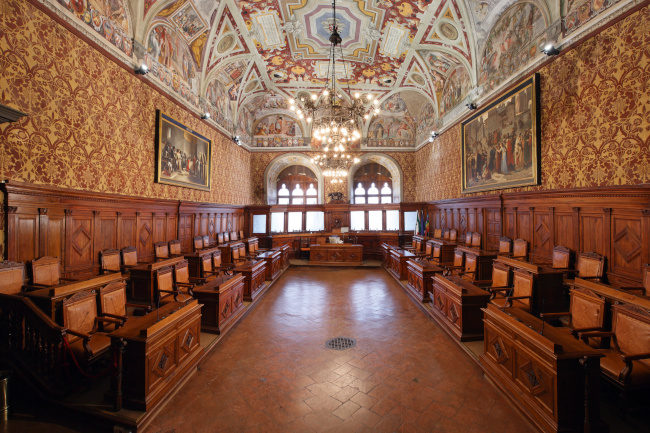 Sala del Capitano del Popolo, sede Consiglio comunale di Siena
