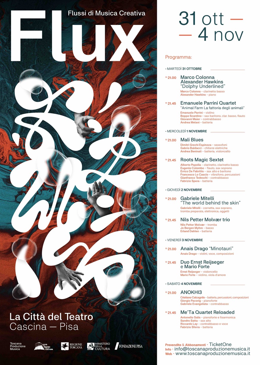 Festival Flux a Pisa, 31 ottobre - 4 novembre, jazz di qualità.