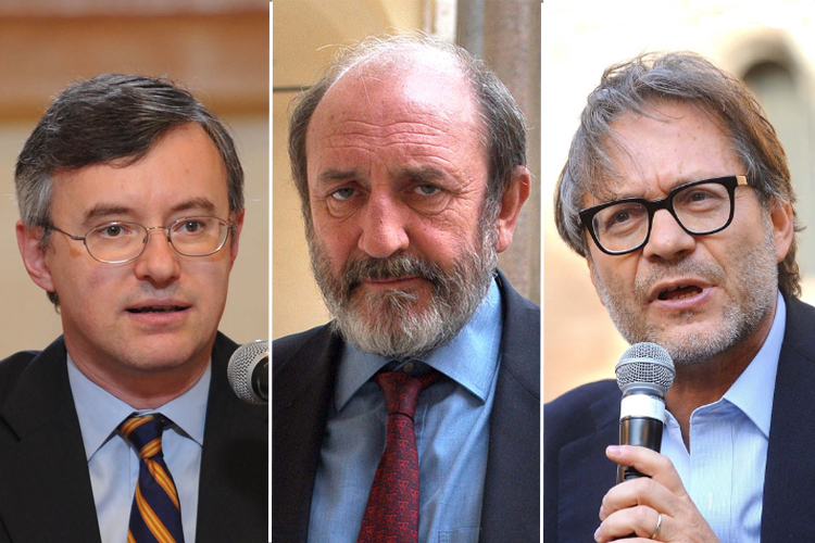 Da Sinistra Alessandro Barbero, Umberto Galimberti e Massimo Recalcati.