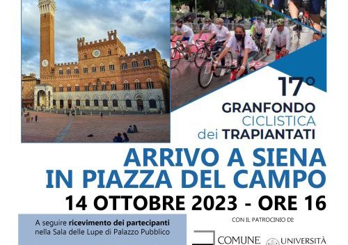 Granfondo ciclistica dei trapiantati conclude a Siena, Piazza del Campo celebra gli atleti | Notizie Palio e altri palii d'Italia