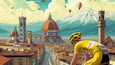 Il Tour de France 2024 parte da Firenze, giallo in città.