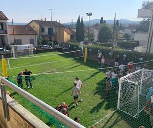 Inaugurato nuovo spazio del campetto parrocchiale, gioco e sport al giardino dell'oratorio di Poggio.