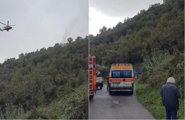 Incidente elicottero al confine Liguria-Toscana, iniziate operazioni soccorso.