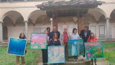 Liceo Artistico dona 22 dipinti a RSA "C. Serristori" di Castiglion Fiorentino per adornare le nuove camere in costruzione.