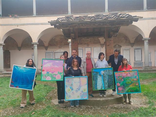 Liceo Artistico dona 22 dipinti a RSA "C. Serristori" di Castiglion Fiorentino per adornare le nuove camere in costruzione.