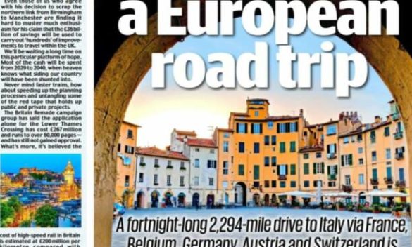 Daily Mail, copertina, giornale, turismo