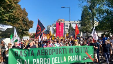 Manifestazione contro la nuova pista, Sinistra Italiana presente con Campi.