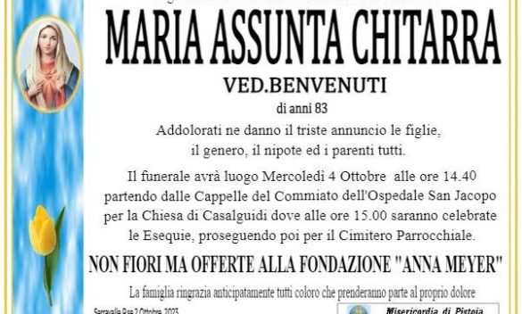 Maria Assunta Chitarra - Report su Pistoia