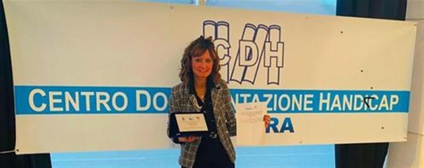 Michela Agostini vince primo premio Concorso Letterario "FantasticHandicap" 2023 organizzato da Centro Documentazione Handicap di Carrara.