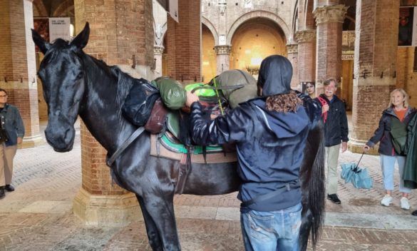 Moroni e la sua cavalla Furia visitano Siena | RadioSienaTv