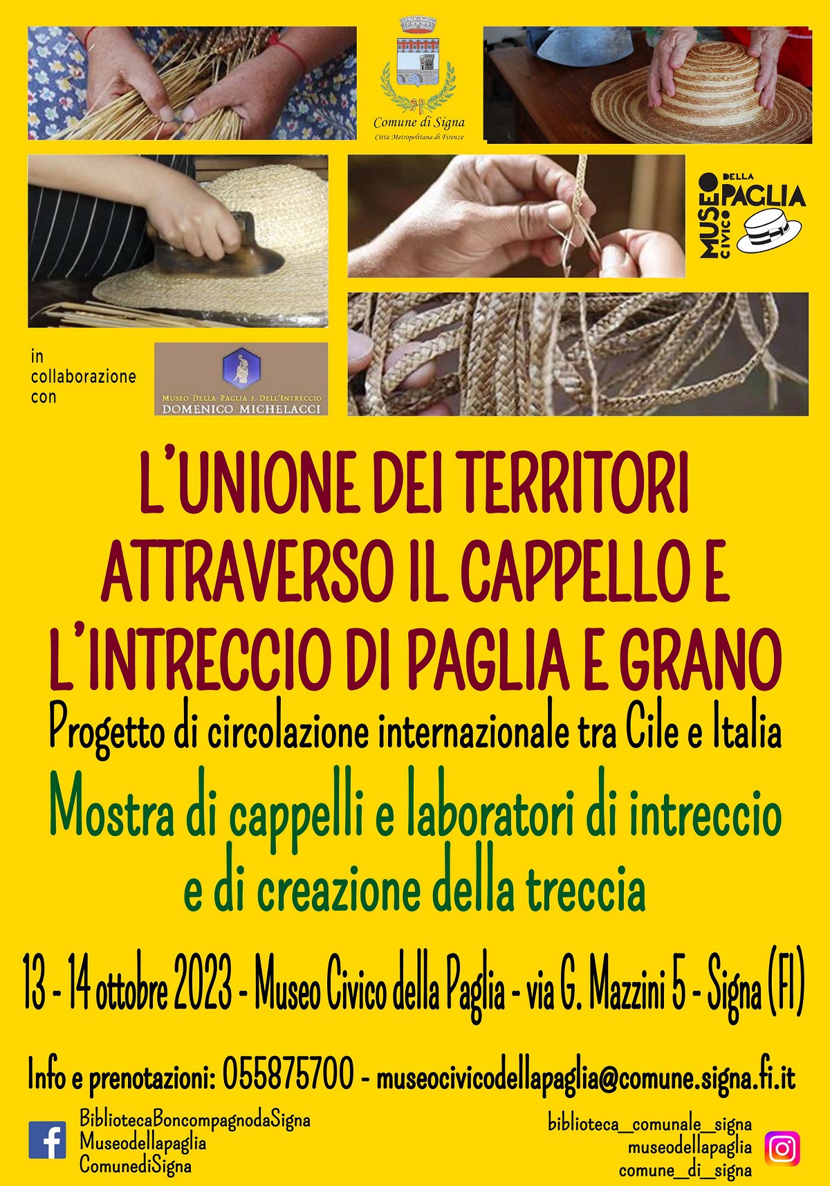 Mostra al Museo Civico unisce Cile e Italia con l'intreccio di paglia e grano.