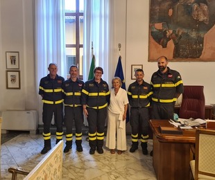 Riunito a Prato il team dei vigili del fuoco pratesi dopo l'aiuto nell'alluvione in Libia.