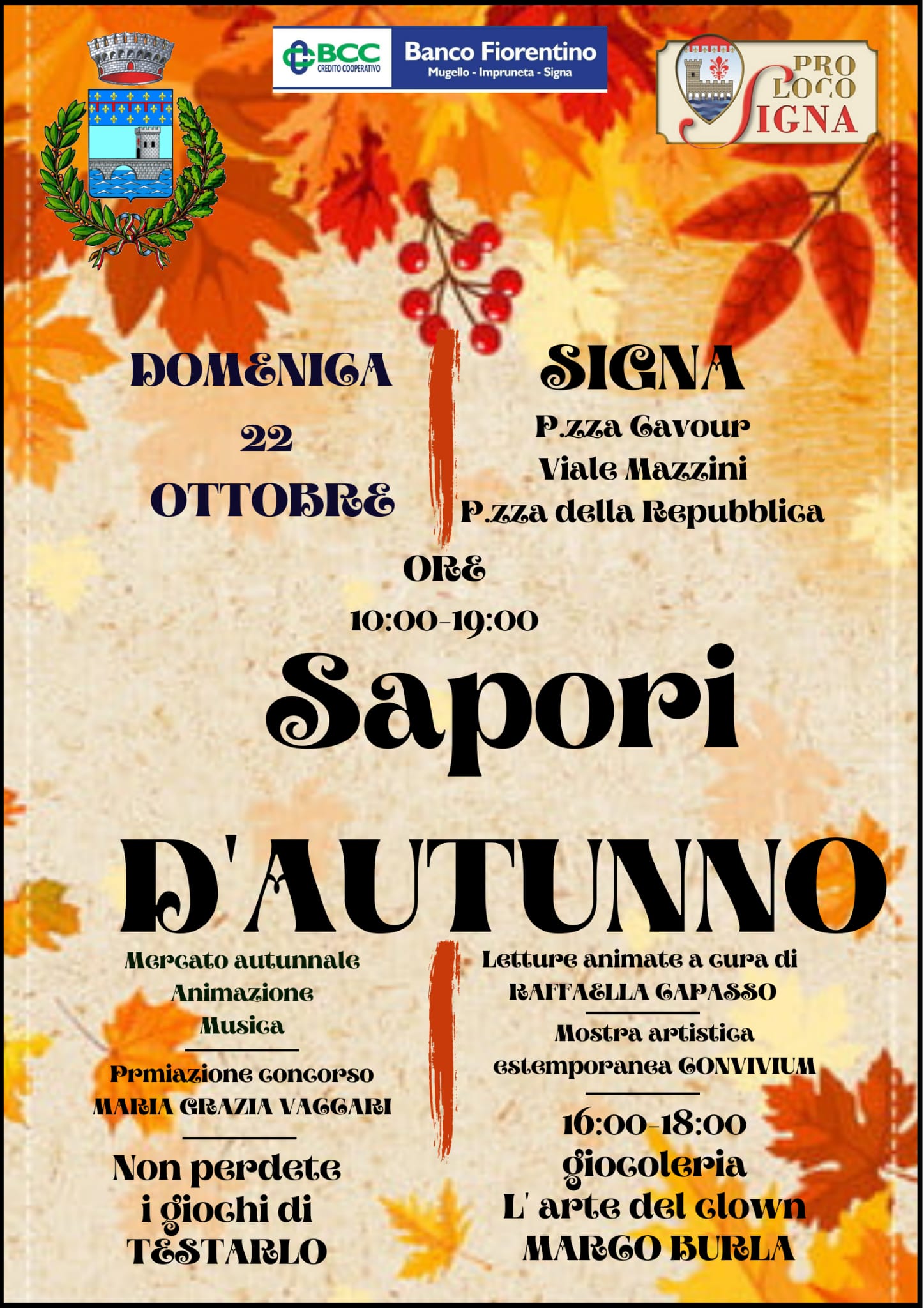 Sapori d'autunno a Signa, arte e prodotti di stagione in un weekend speciale - Piana Notizie