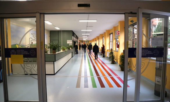 Policlinico Santa Maria alle Scotte di Siena, corridoio ingresso ospedale