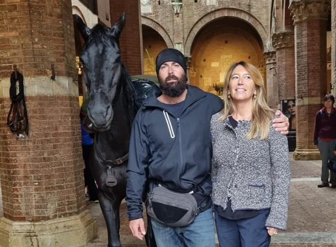 Siena, Cristian Moroni e Furia in visita.