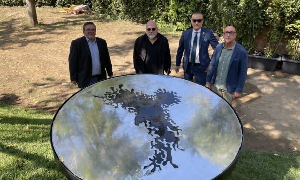 Siena inaugura la terza opera di 'Orto d'artista', la Fontana di Pancrazzi per la Contrada dell'Aquila.